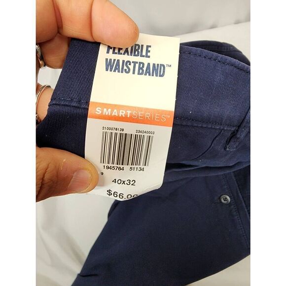 Dockers Men's Size 40x32 Navy Ultimate Chinos, Athletic Fit Stretch Straight Leg - Picture 13 of 15